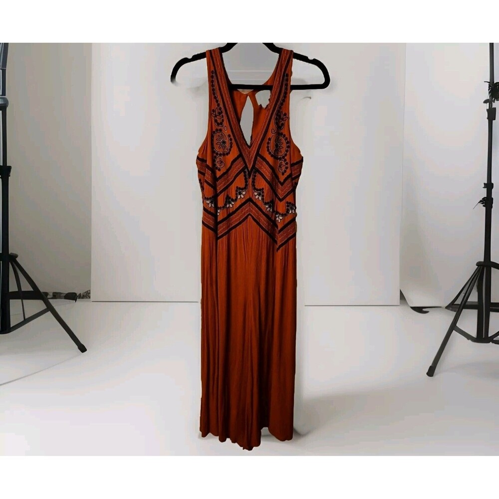 NWOT Anthropologie Maeve Women’s Embroidered Desert Jumpsuit Sz 0